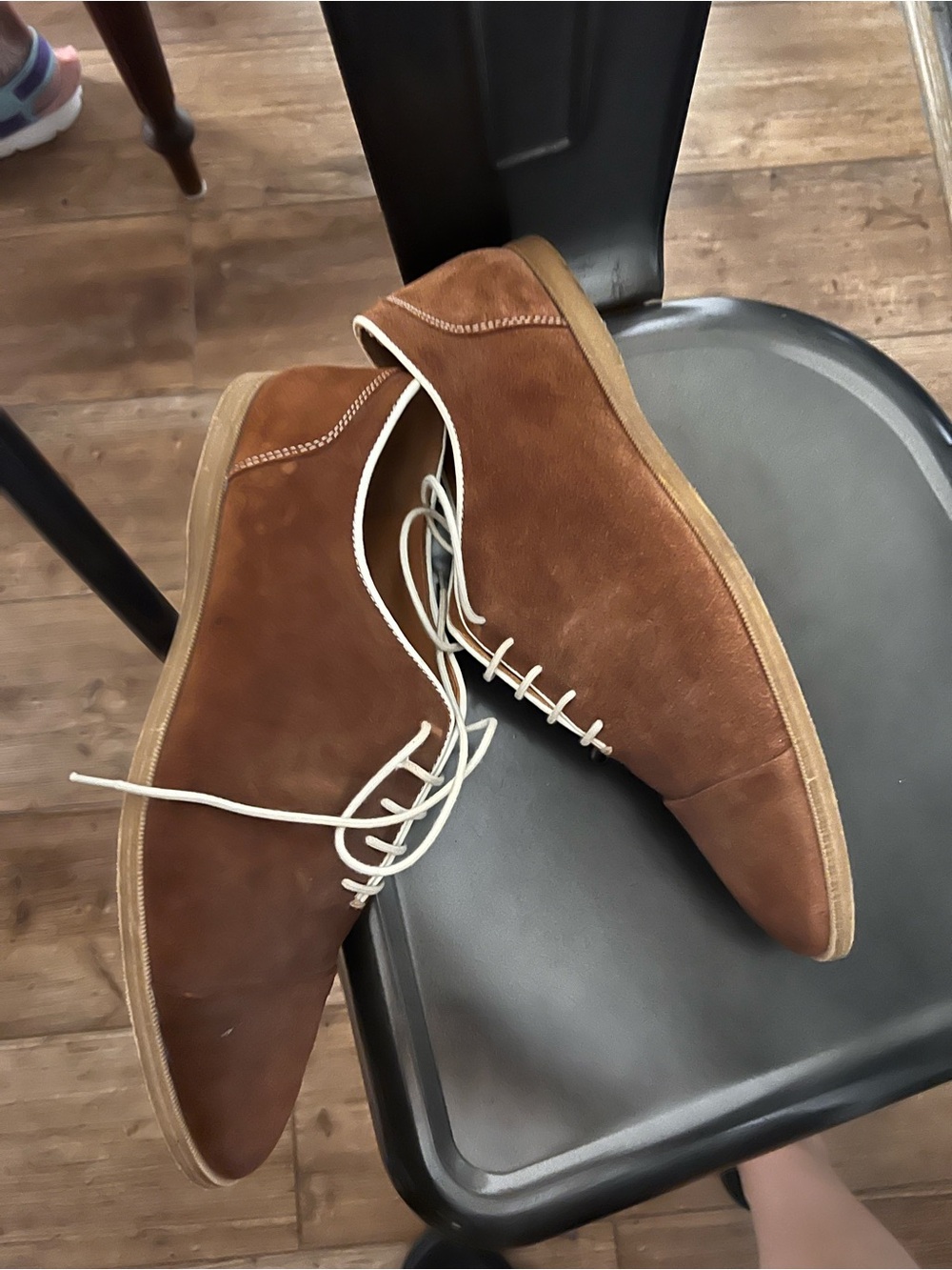 Men’s Zara Brown Suede Oxford Lace Up Shoes - Picture 2 of 4